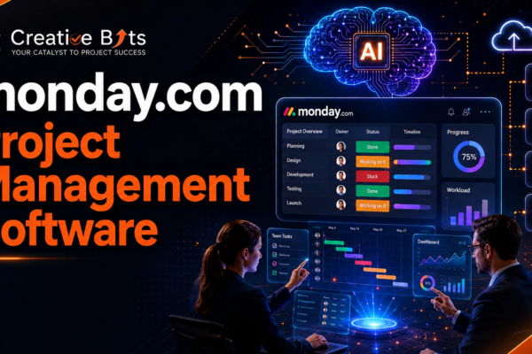 monday.com project management software dashboard with AI workflow automation and business collaboration