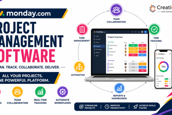 Monday com Project Management Software Dashboard for Team Collaboration