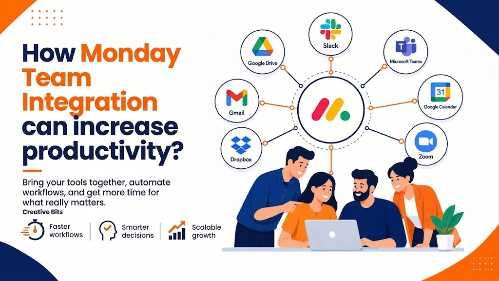 Monday team integration improving productivity through connected workflows and team collaboration
