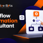 A professional analyzing integrated digital platforms, process flowcharts, and automated task connections