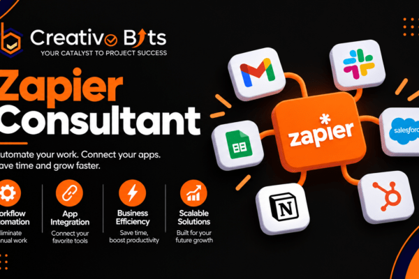 Zapier consultant designing automated business workflows and app integrations