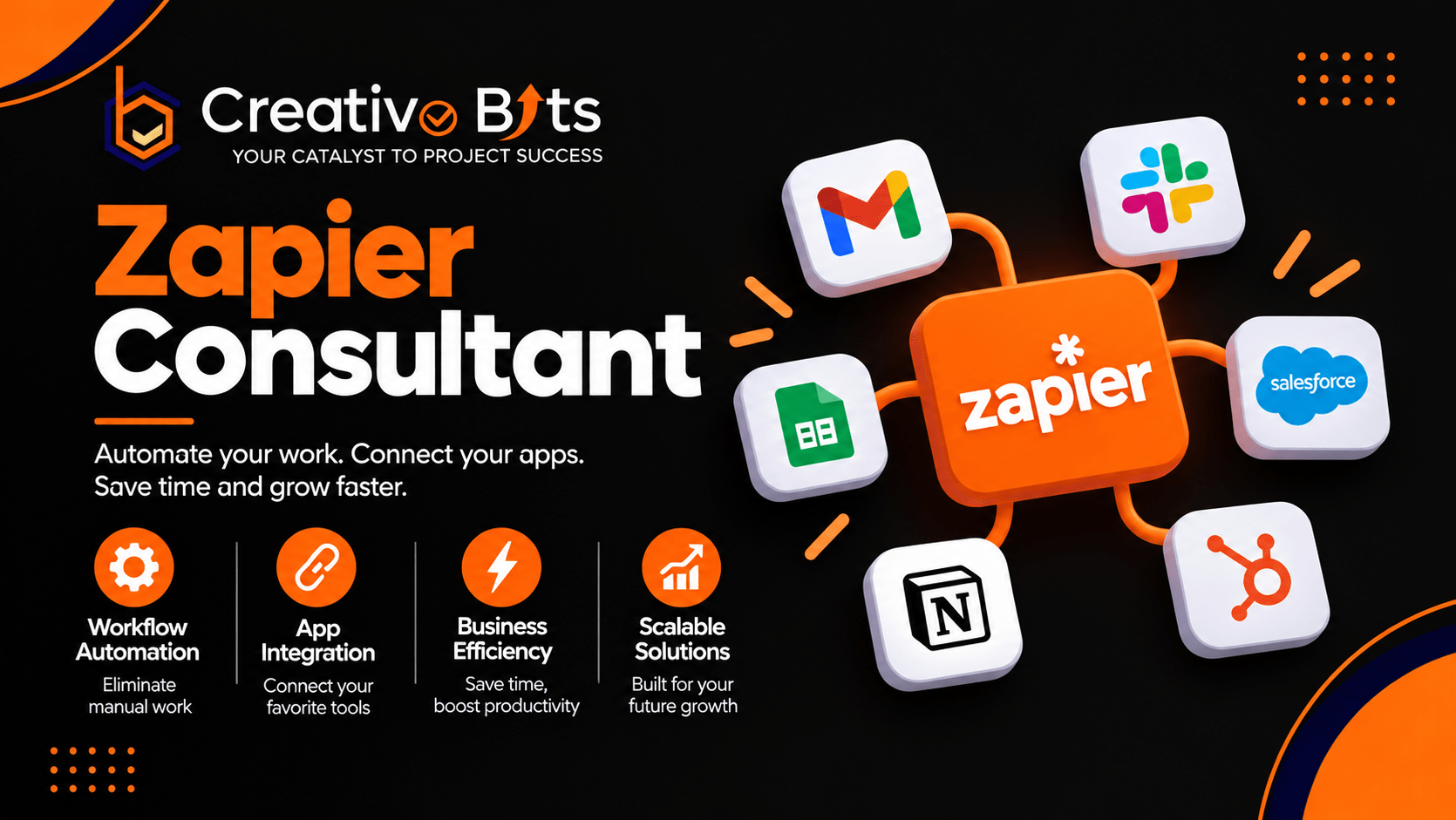 Zapier consultant designing automated business workflows and app integrations
