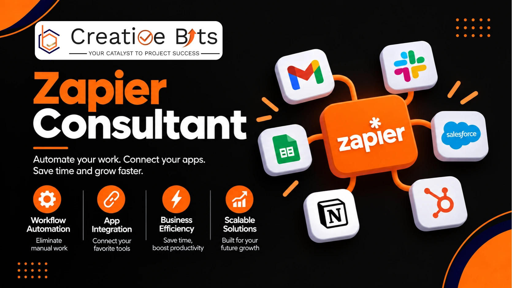 Zapier consultant designing automated business workflows and app integrations