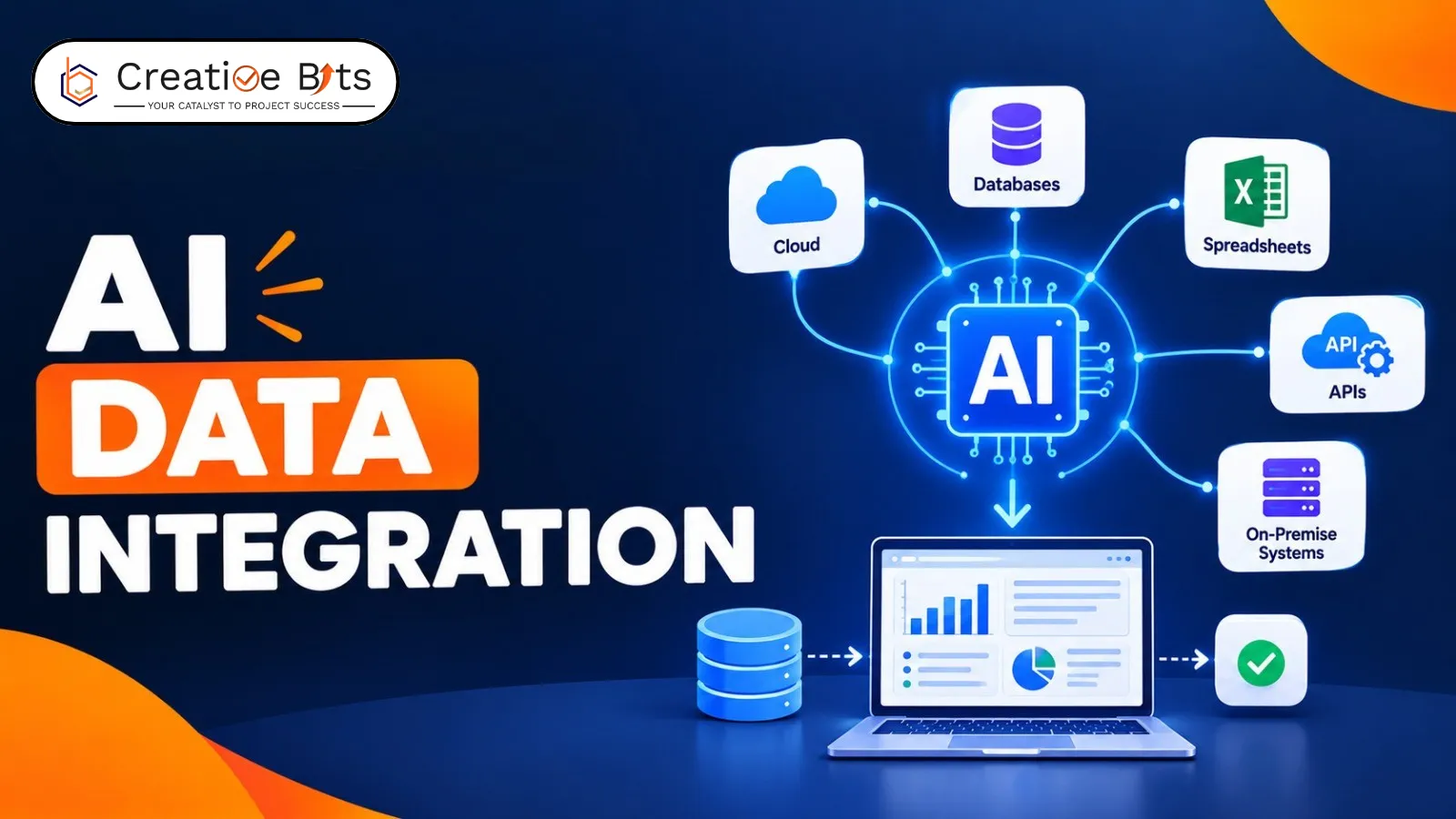 AI data integration connecting business systems for efficient data management